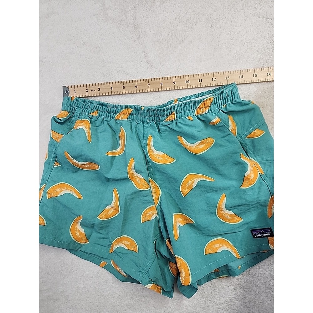 Patagonia Board Shorts Womens Size Small Melon Green Orange Fruit 100% Nylon - Picture 2 of 7